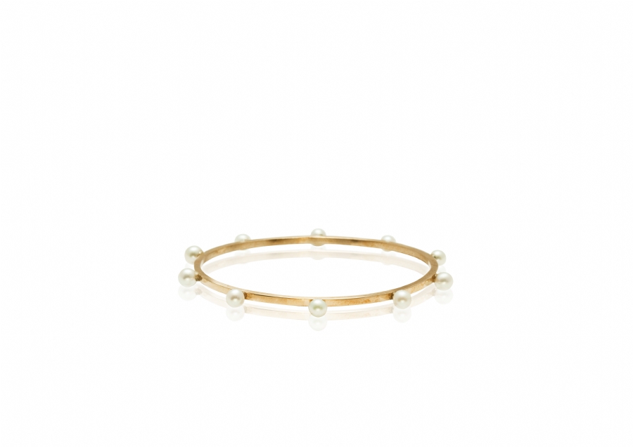 Punk Pearls Thin Bracelet