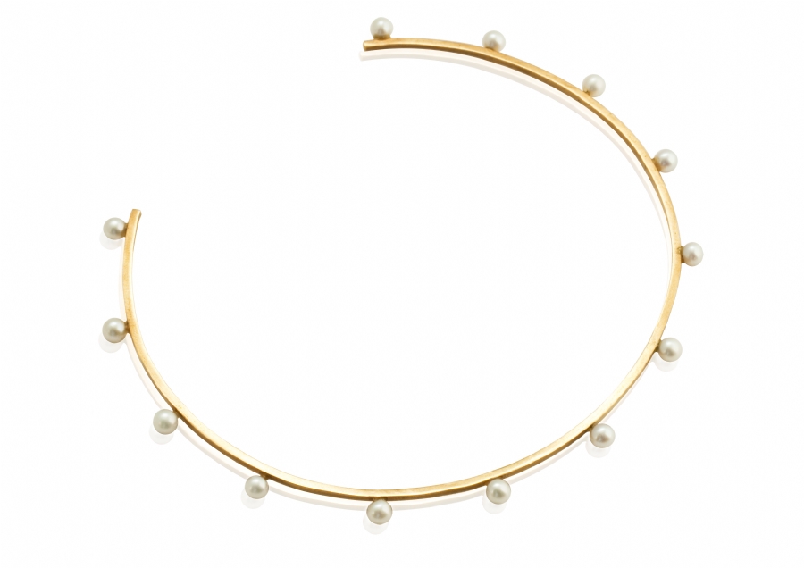 Punk Pearls Thin Chocker