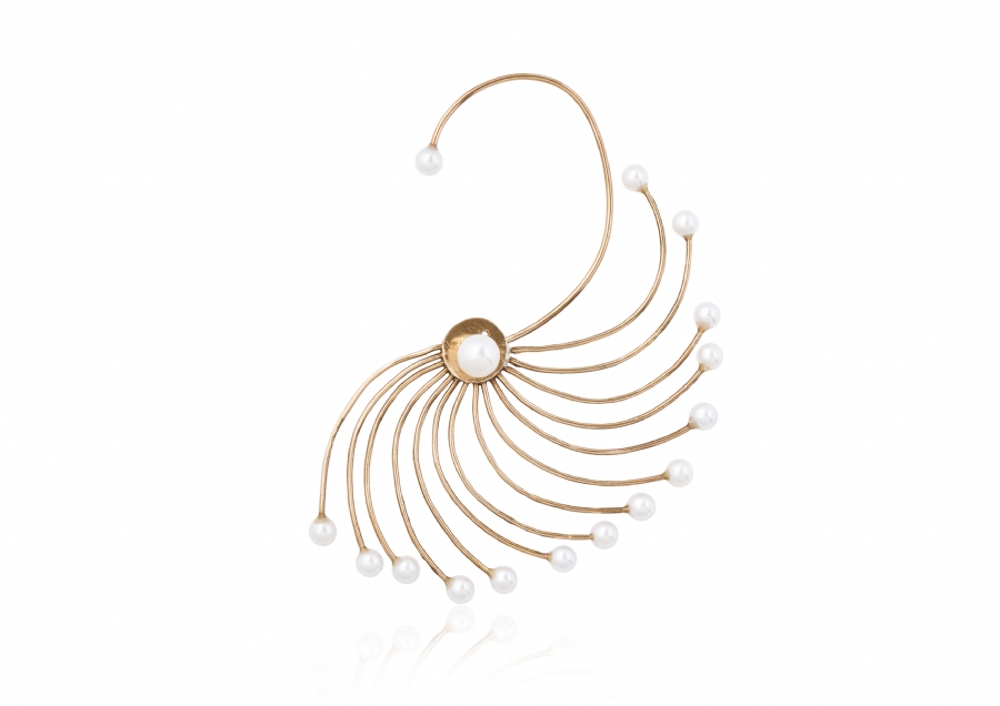 White Swan ear cuff