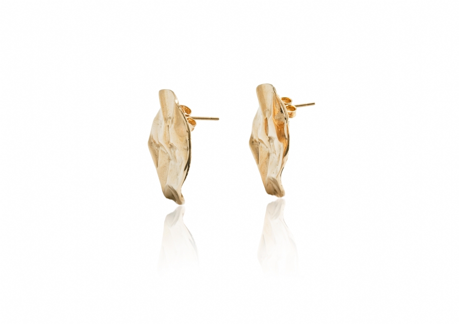 Distressed Moon Large Earrings 